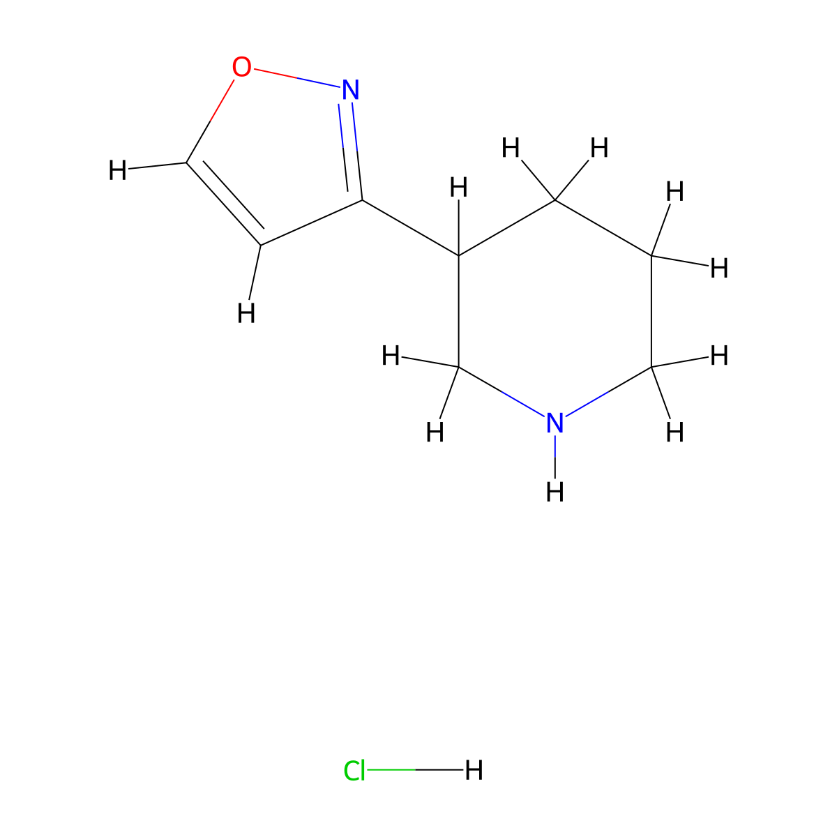 3-(1,2-Oxazol-3-yl)piperidine hydrochloride molecular structure, CAS 2138550-57-7