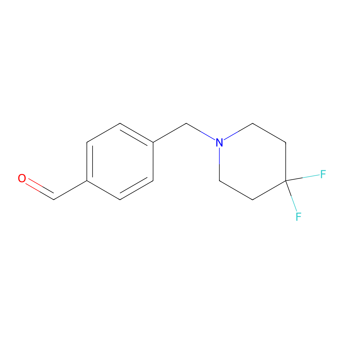 4-[(4,4-Difluoropiperidin-1-yl)methyl]benzaldehyde molecular structure, CAS 2138552-77-7
