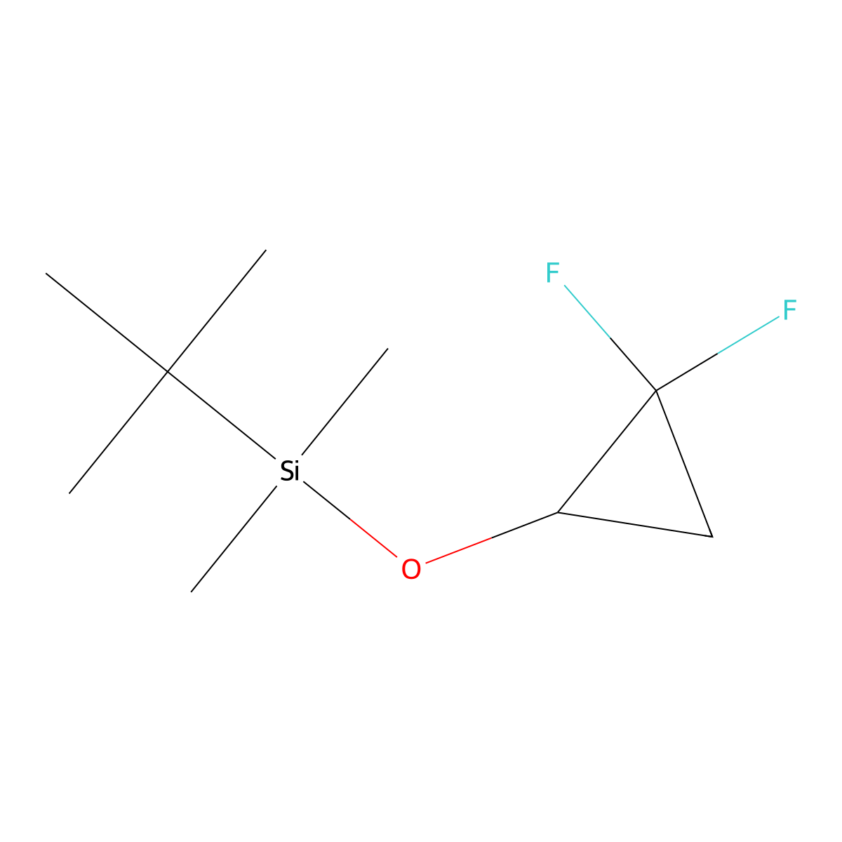 Tert-butyl(2,2-difluorocyclopropoxy)dimethylsilane molecular structure, CAS 2138553-14-5