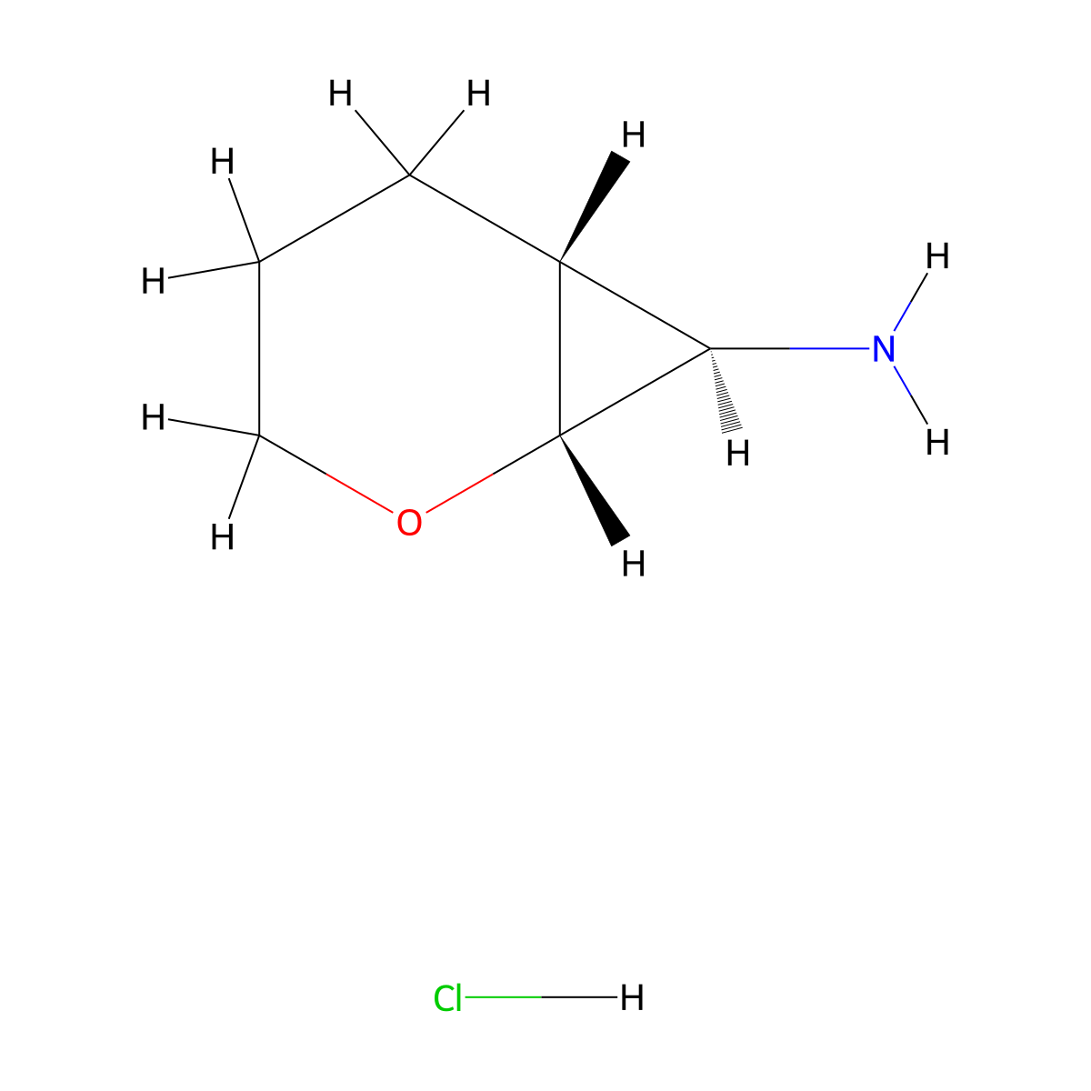 rac-(1R,6R,7R)-2-oxabicyclo(4.1.0)heptan-7-amine hydrochloride molecular structure, CAS 2138554-98-8