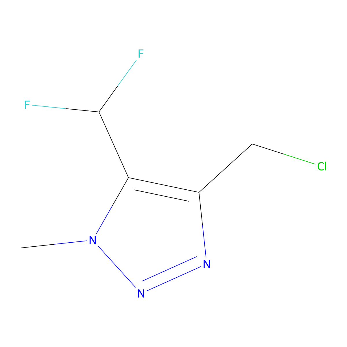 4-(chloromethyl)-5-(difluoromethyl)-1-methyl-1H-1,2,3-triazole molecular structure, CAS 2138555-23-2
