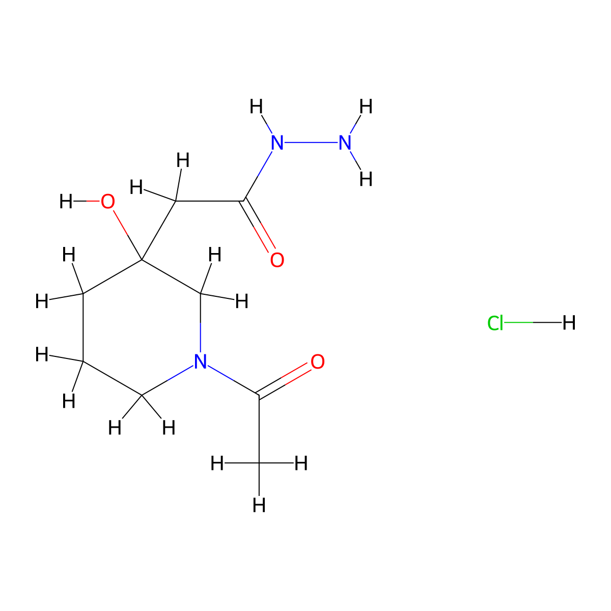 2-(1-Acetyl-3-hydroxypiperidin-3-yl)acetohydrazide hydrochloride molecular structure, CAS 2138555-45-8
