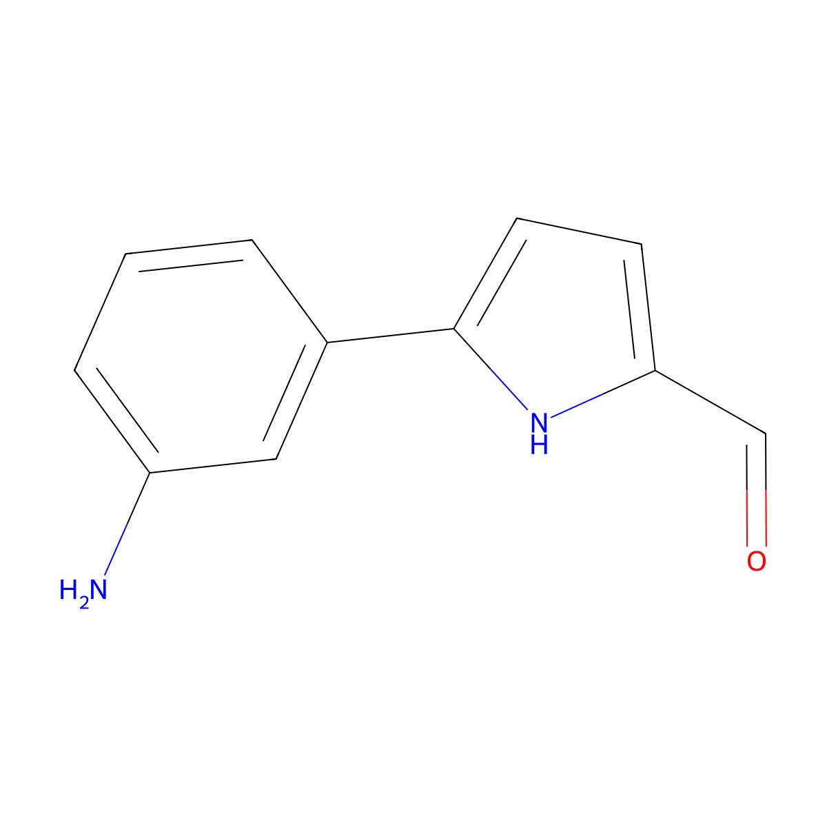 5-(3-Aminophenyl)-1H-pyrrole-2-carbaldehyde molecular structure, CAS 2138556-15-5