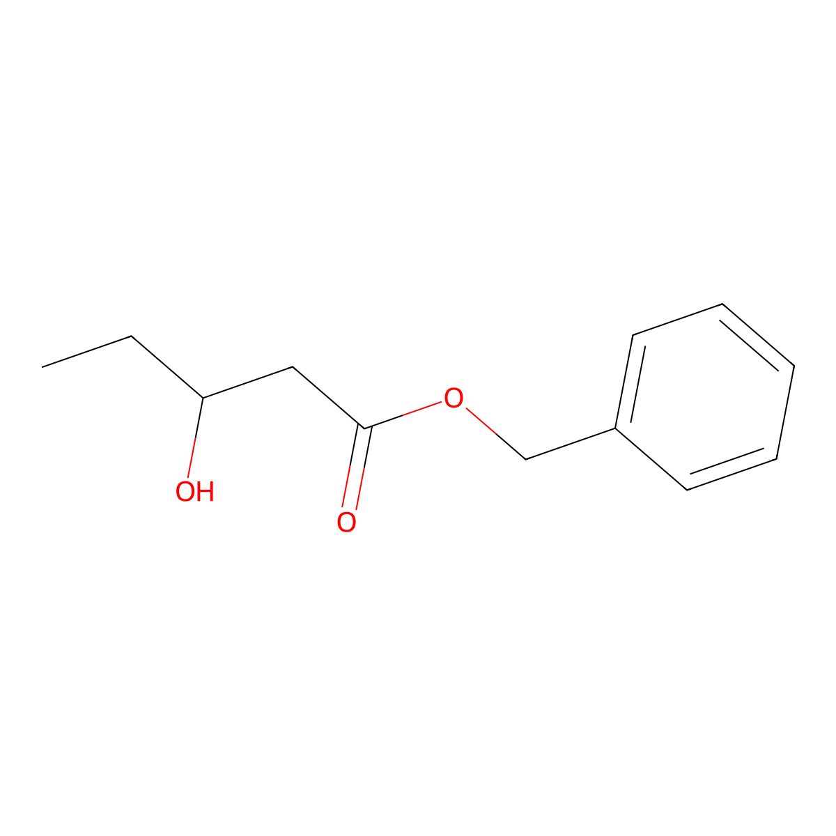 Benzyl 3-hydroxypentanoate molecular structure, CAS 2138559-81-4