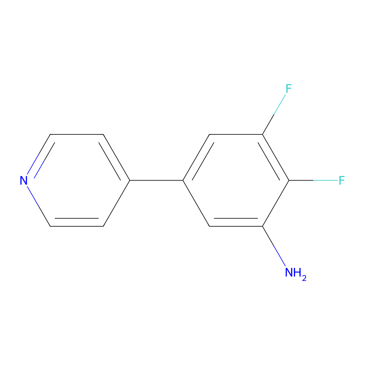 2,3-Difluoro-5-(pyridin-4-yl)aniline molecular structure, CAS 2138559-85-8