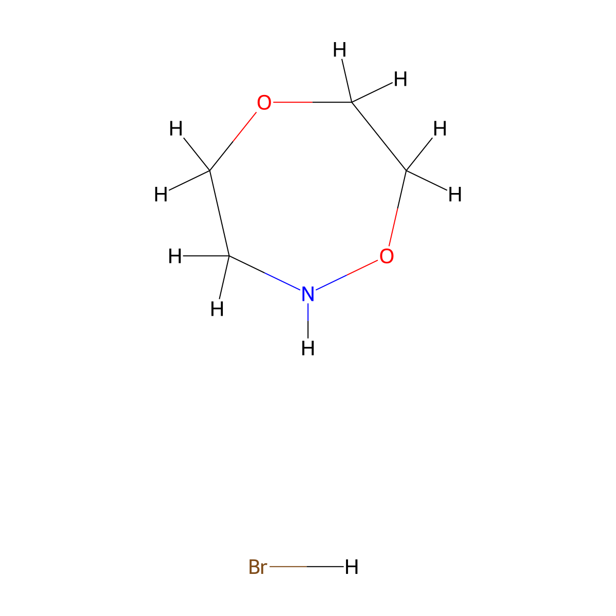 1,5,2-Dioxazepane hydrobromide molecular structure, CAS 2138560-44-6