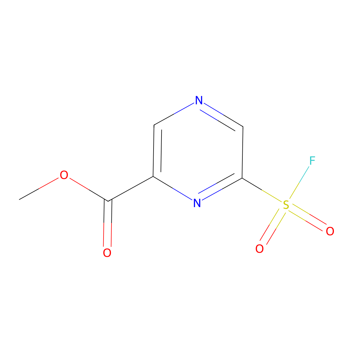 Methyl 6-(fluorosulfonyl)pyrazine-2-carboxylate molecular structure, CAS 2138561-85-8