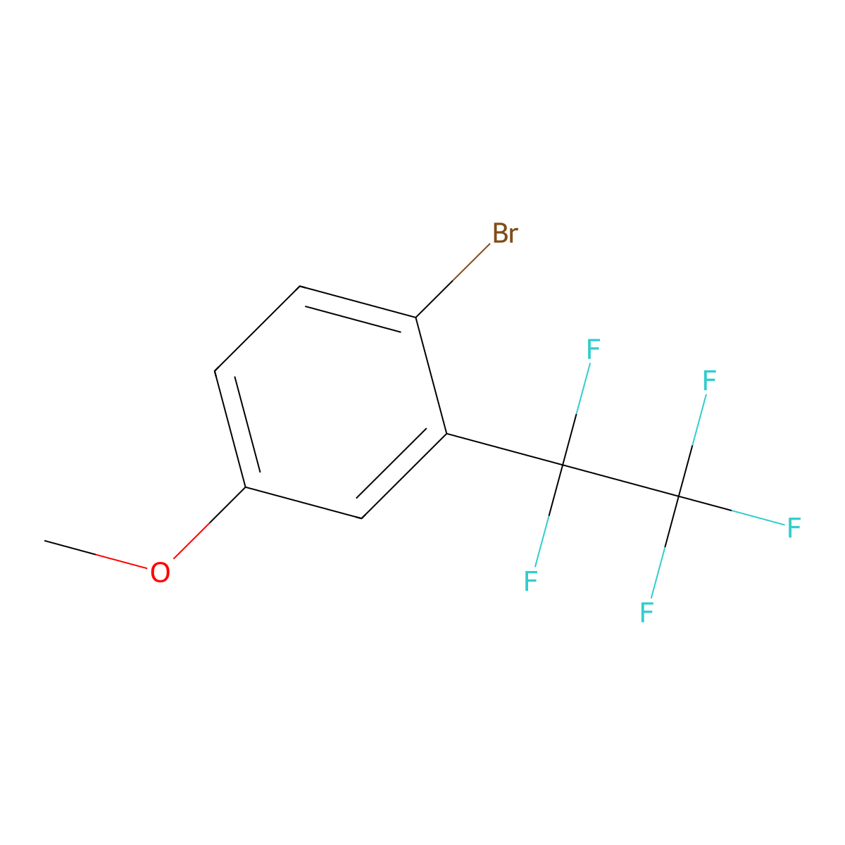 1-Bromo-4-methoxy-2-(1,1,2,2,2-pentafluoroethyl)benzene molecular structure, CAS 2138562-02-2