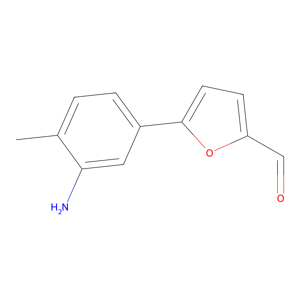 5-(3-Amino-4-methylphenyl)furan-2-carbaldehyde molecular structure, CAS 2138564-36-8
