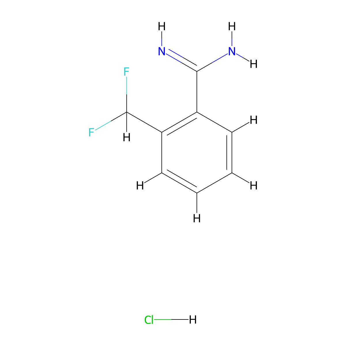 2-(Difluoromethyl)benzimidamide hydrochloride molecular structure, CAS 2138564-90-4