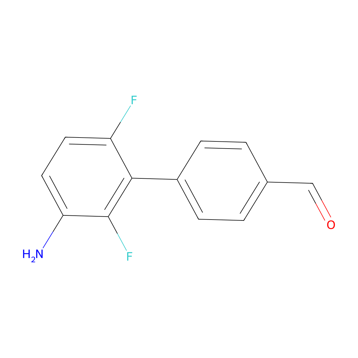 4-(3-Amino-2,6-difluorophenyl)benzaldehyde molecular structure, CAS 2138565-87-2