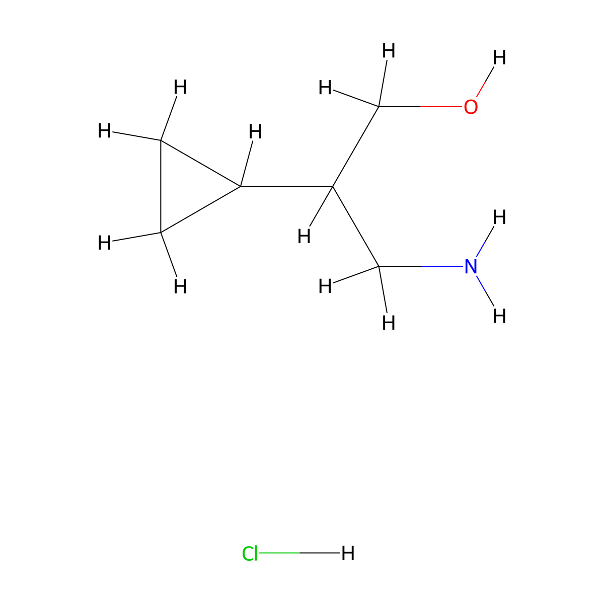 3-Amino-2-cyclopropylpropan-1-ol hydrochloride molecular structure, CAS 2138566-01-3