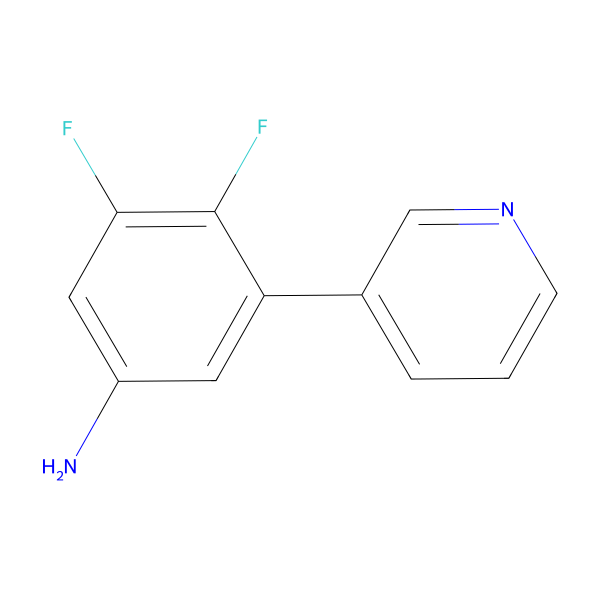 3,4-Difluoro-5-(pyridin-3-yl)aniline molecular structure, CAS 2138567-13-0