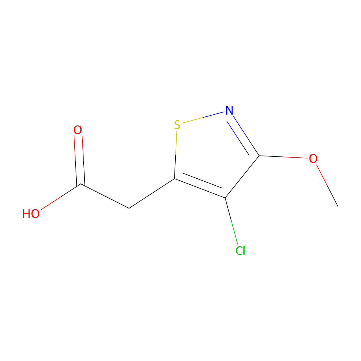 2-(4-Chloro-3-methoxy-1,2-thiazol-5-yl)acetic acid molecular structure, CAS 2138568-22-4