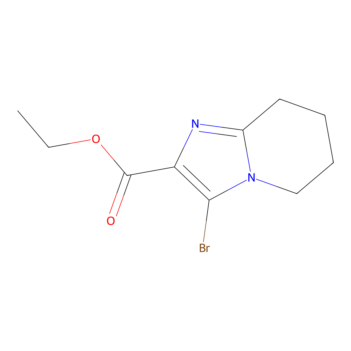 ethyl 3-bromo-5H,6H,7H,8H-imidazo[1,2-a]pyridine-2-carboxylate molecular structure, CAS 2138569-78-3