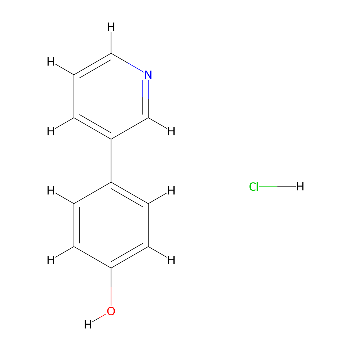 4-(Pyridin-3-yl)phenol hydrochloride molecular structure, CAS 2138570-92-8