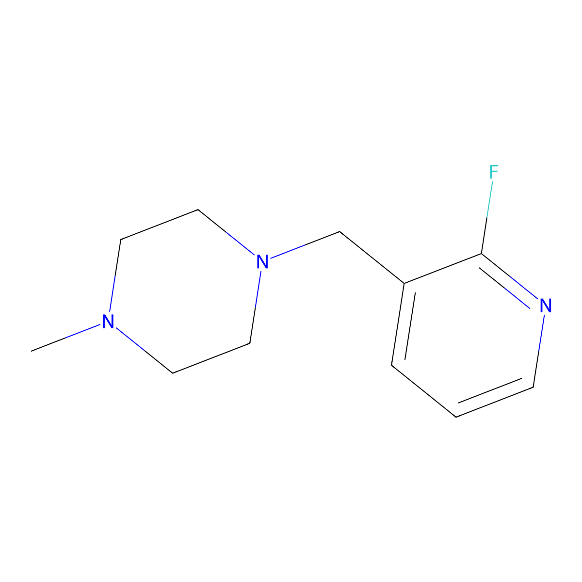 1-[(2-Fluoropyridin-3-yl)methyl]-4-methylpiperazine molecular structure, CAS 2138575-82-1
