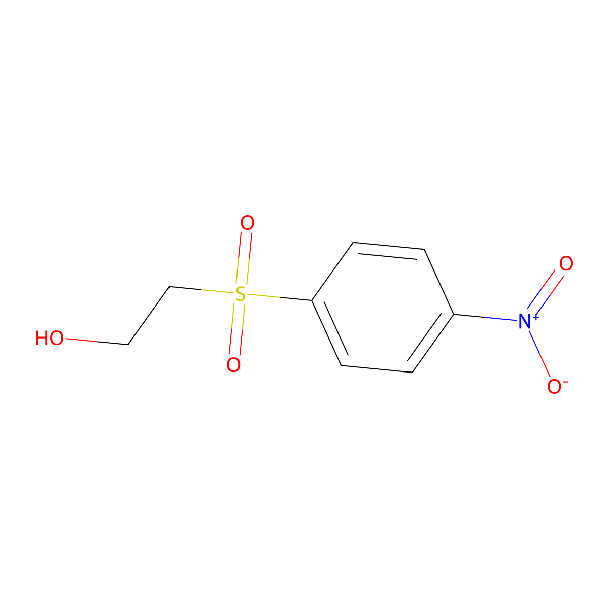 2-((4-Nitrophenyl)sulfonyl)ethanol molecular structure, CAS 21386-32-3