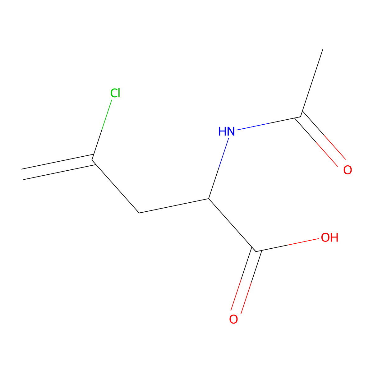 4-Chloro-2-acetamidopent-4-enoic acid molecular structure, CAS 2138693-64-6