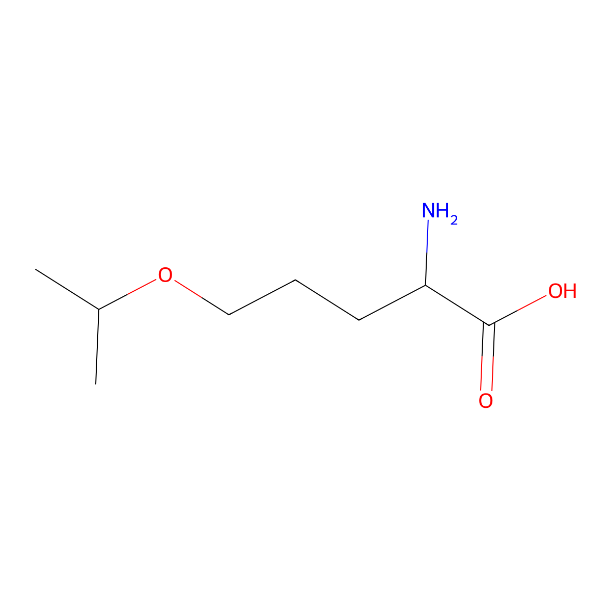 2-Amino-5-(propan-2-yloxy)pentanoic acid molecular structure, CAS 2138731-32-3