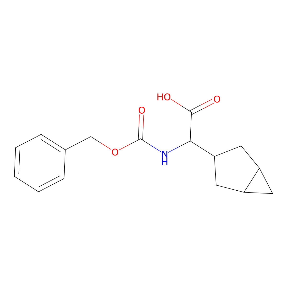 2-{[(Benzyloxy)carbonyl]amino}-2-{bicyclo[3.1.0]hexan-3-yl}acetic acid molecular structure, CAS 2138732-80-4