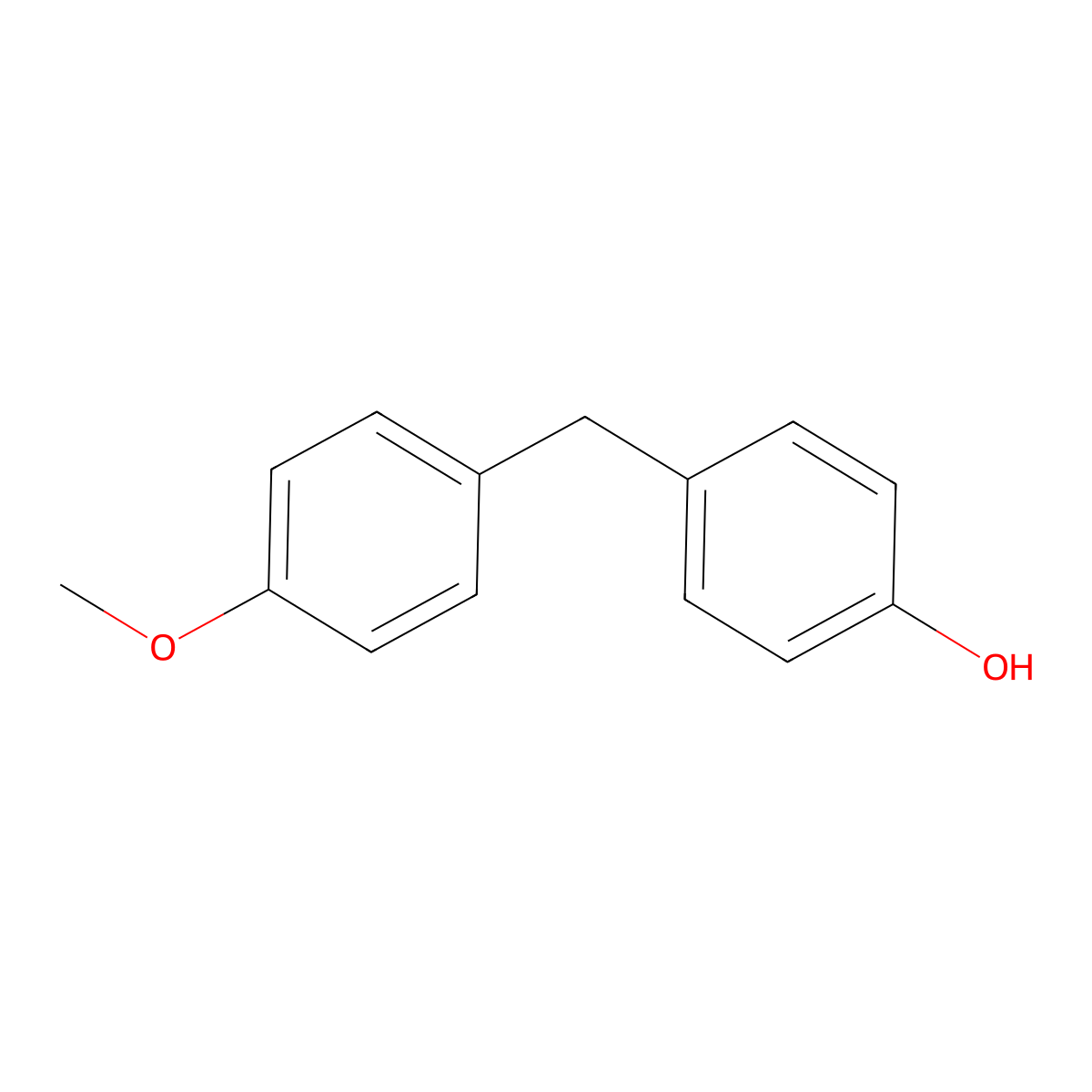 4-((4-Methoxyphenyl)methyl)phenol molecular structure, CAS 21388-77-2