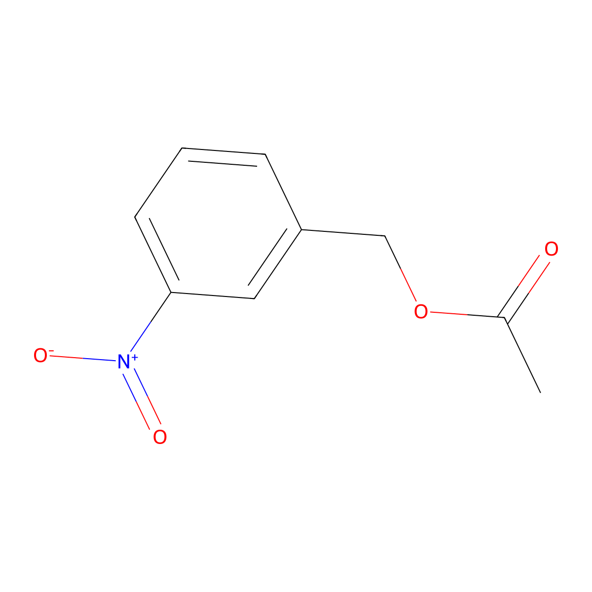 m-Nitrobenzyl acetate molecular structure, CAS 21388-97-6