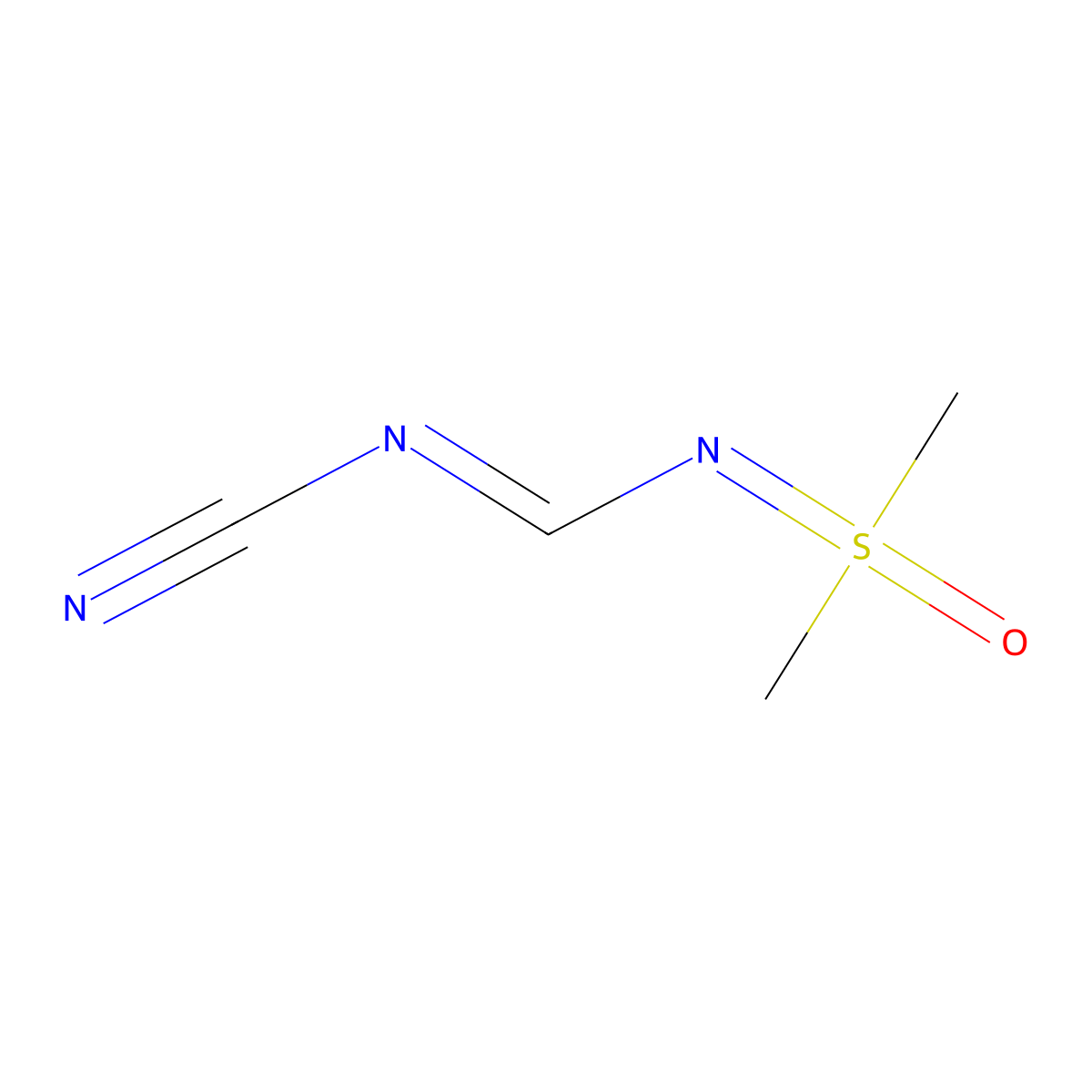(E)-N'-cyano-N-[dimethyl(oxo)-lambda6-sulfanylidene]methanimidamide molecular structure, CAS 2138805-38-4
