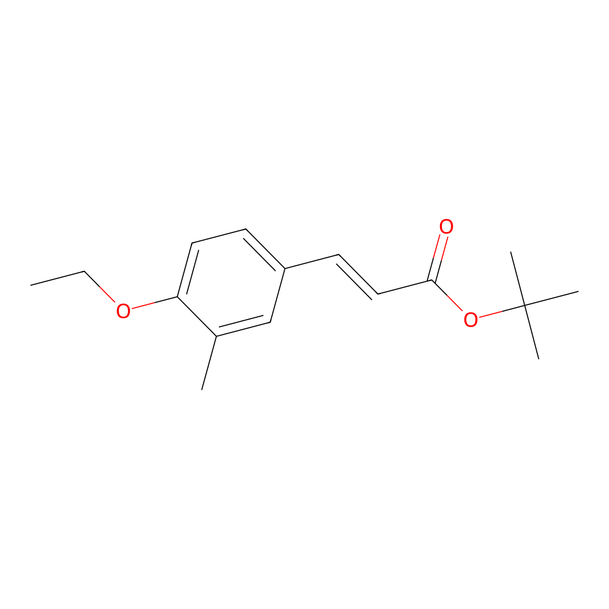 (E)-tert-butyl 3-(4-ethoxy-3-methylphenyl)acrylate molecular structure, CAS 2138811-22-8