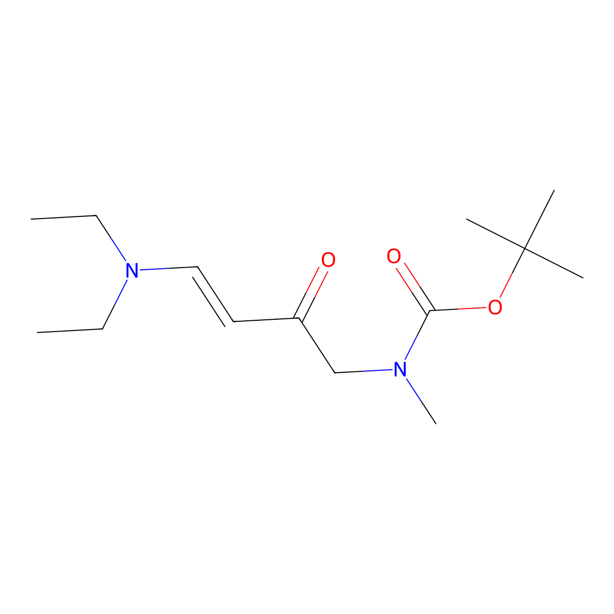 tert-butyl N-[4-(diethylamino)-2-oxobut-3-en-1-yl]-N-methylcarbamate molecular structure, CAS 2138811-76-2