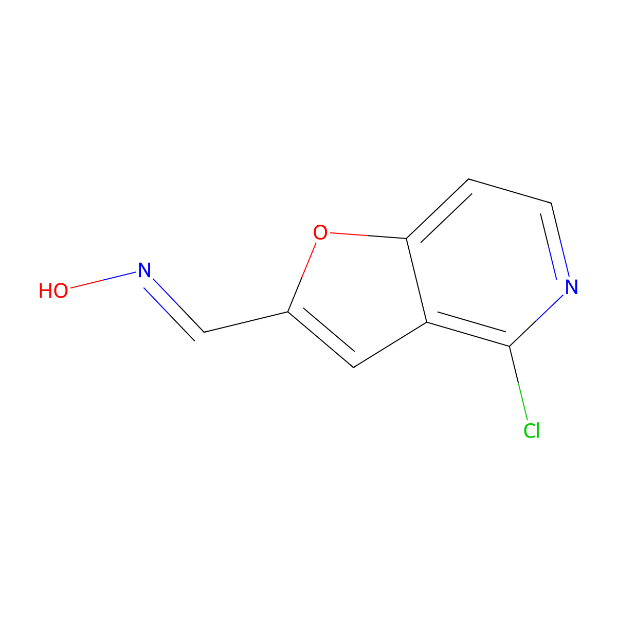 N-({4-chlorofuro[3,2-c]pyridin-2-yl}methylidene)hydroxylamine molecular structure, CAS 2138811-88-6