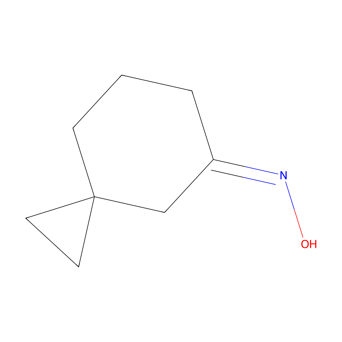 N-[(5E)-spiro[2.5]octan-5-ylidene]hydroxylamine molecular structure, CAS 2138812-40-3