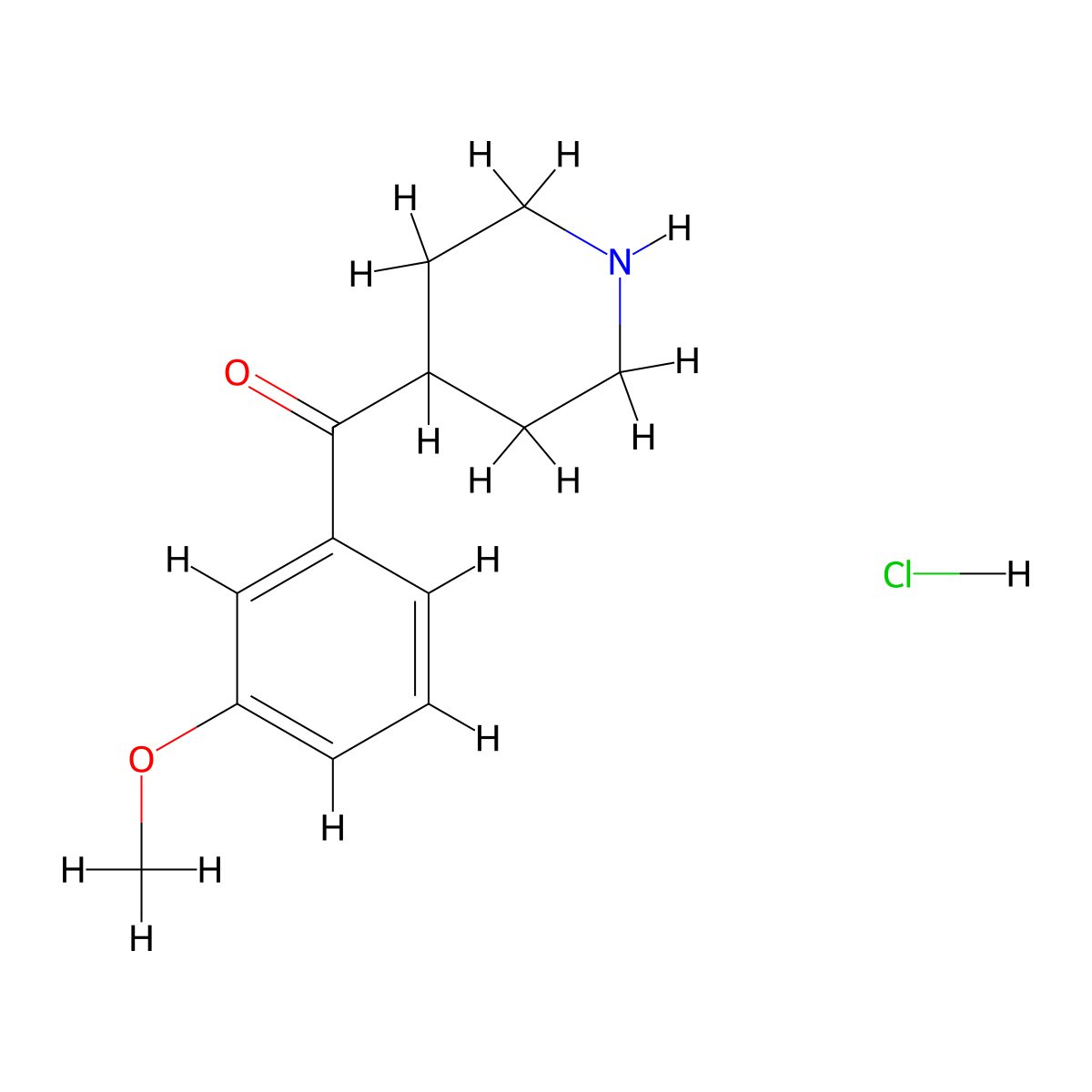 4-(3-Methoxybenzoyl)piperidine hydrochloride molecular structure, CAS 213886-99-8