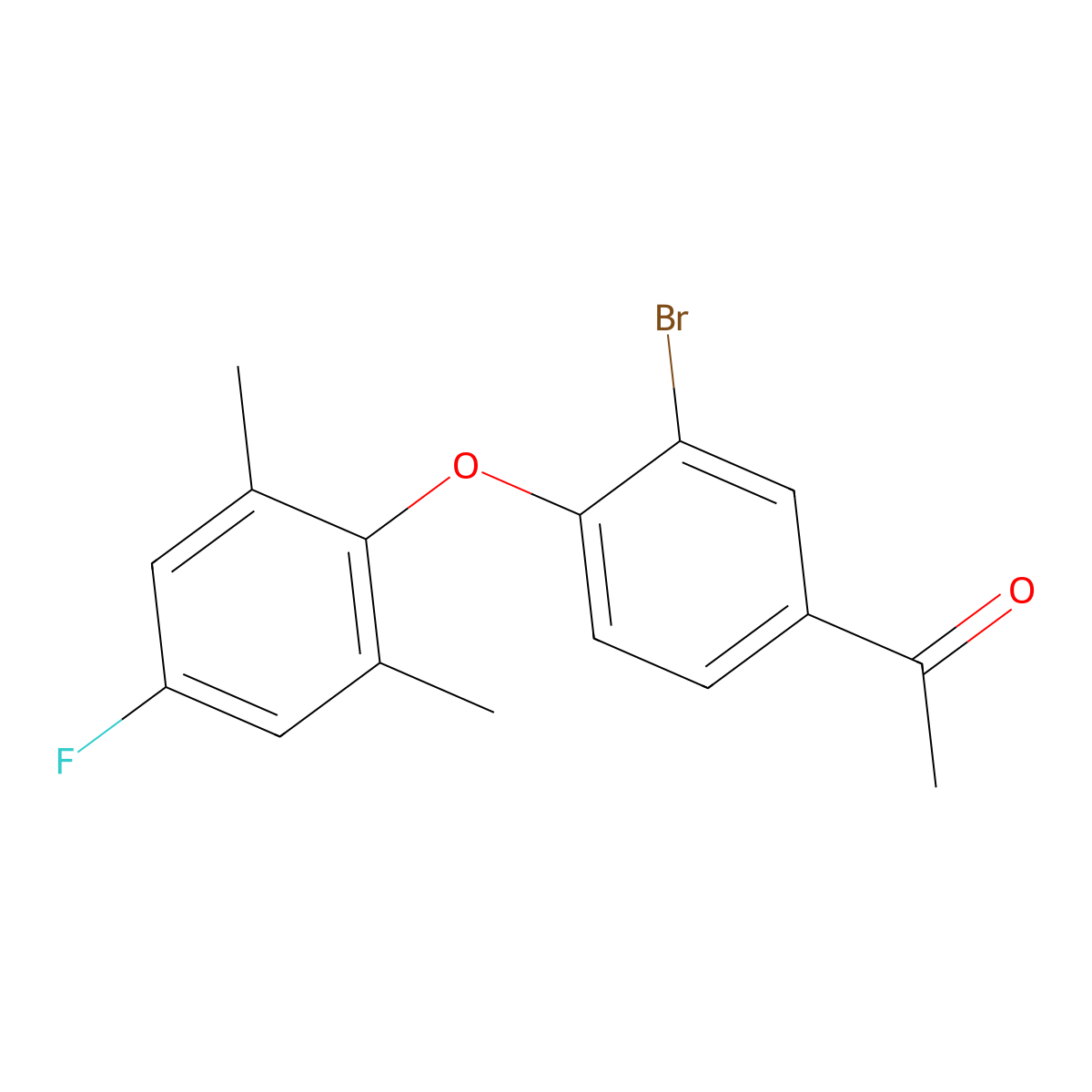1-[3-Bromo-4-(4-fluoro-2,6-dimethyl-phenoxy)phenyl]ethanone molecular structure, CAS 2138863-82-6
