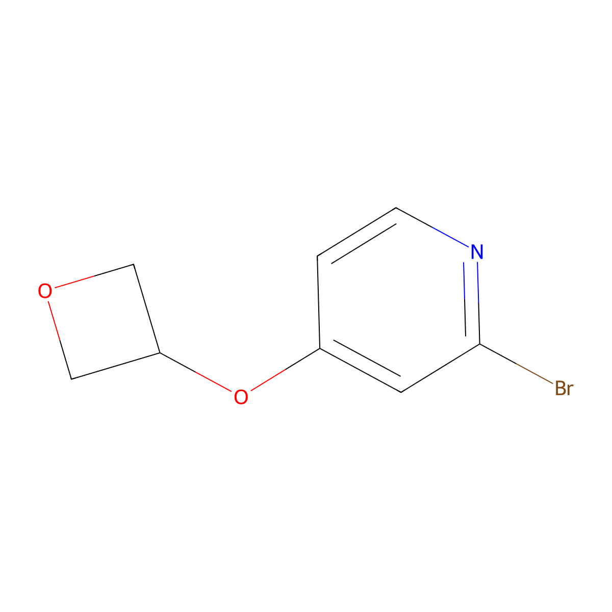 2-Bromo-4-(oxetan-3-yloxy)pyridine molecular structure, CAS 2138879-99-7