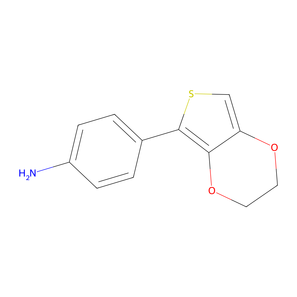 4-(2,3-Dihydrothieno[3,4-b][1,4]dioxin-5-yl)aniline molecular structure, CAS 213891-34-0