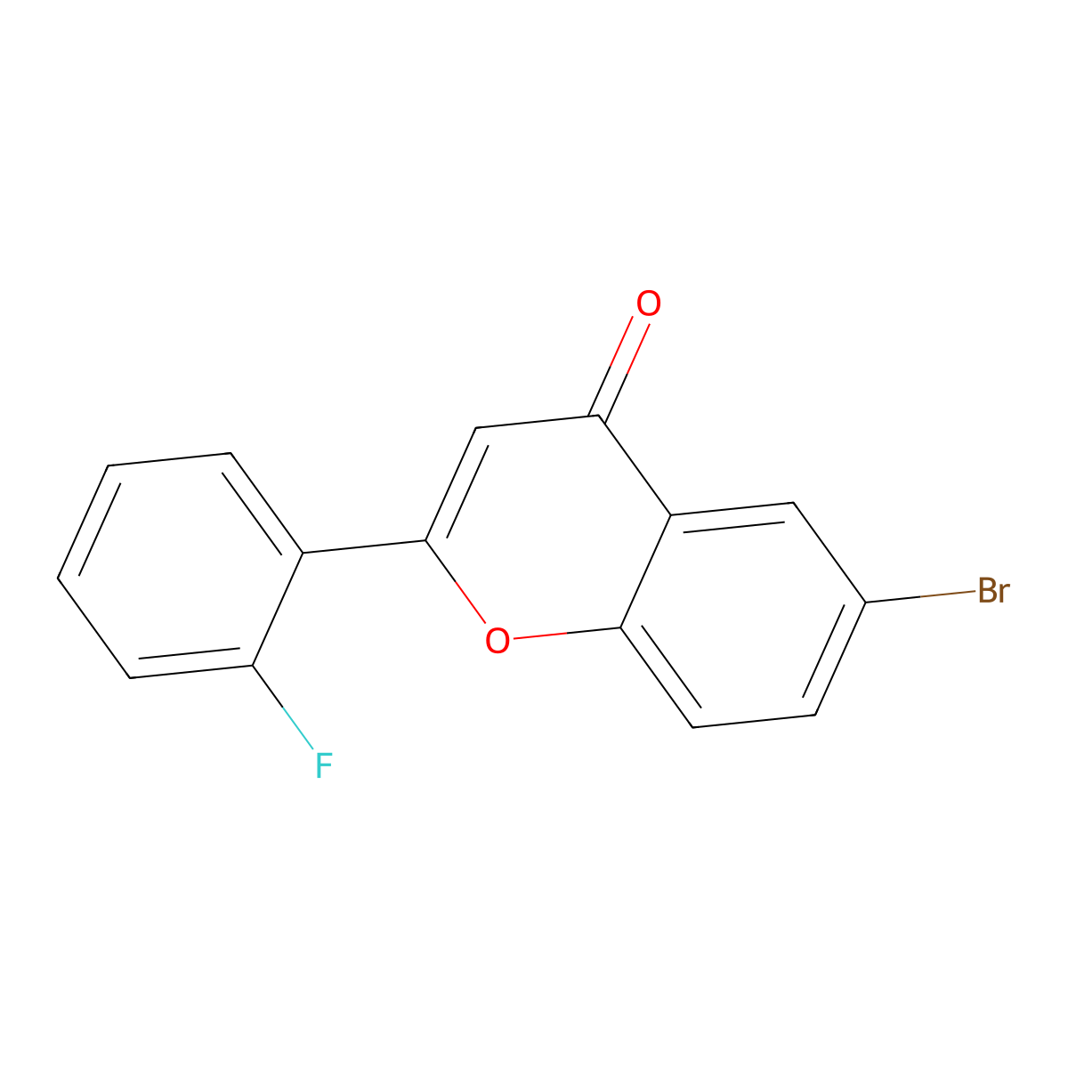6-Bromo-2-(2-fluorophenyl)chromen-4-one molecular structure, CAS 213894-67-8