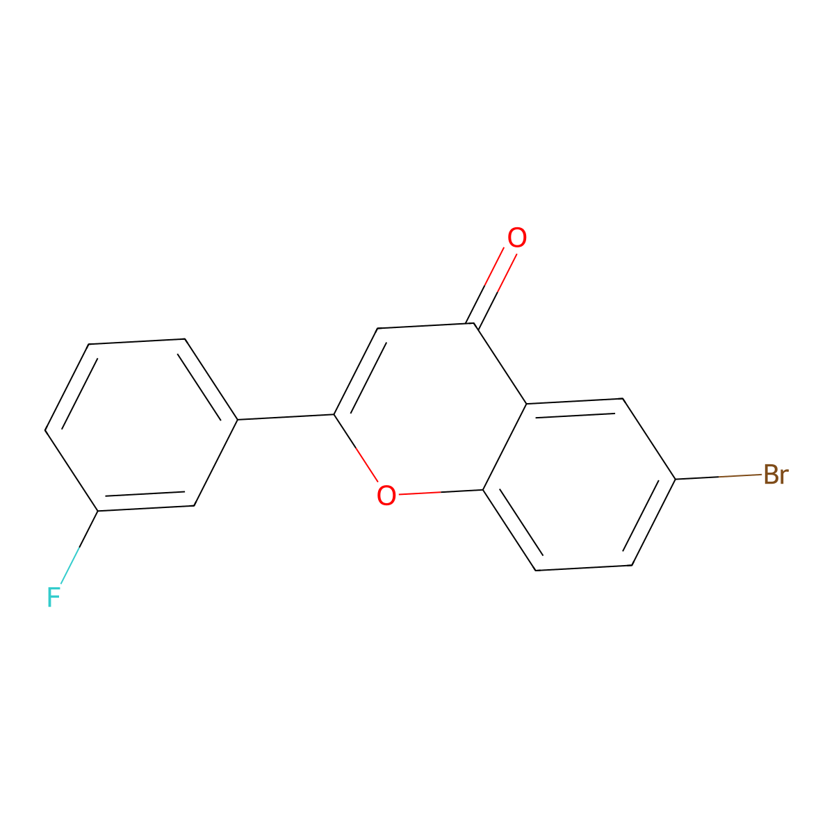 6-Bromo-2-(3-fluorophenyl)-4H-chromen-4-one molecular structure, CAS 213894-73-6