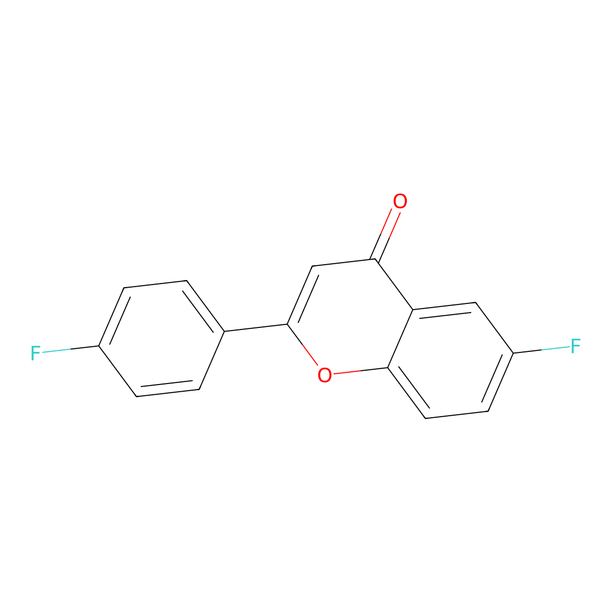 6-fluoro-2-(4-fluorophenyl)-4H-chromen-4-one molecular structure, CAS 213894-74-7