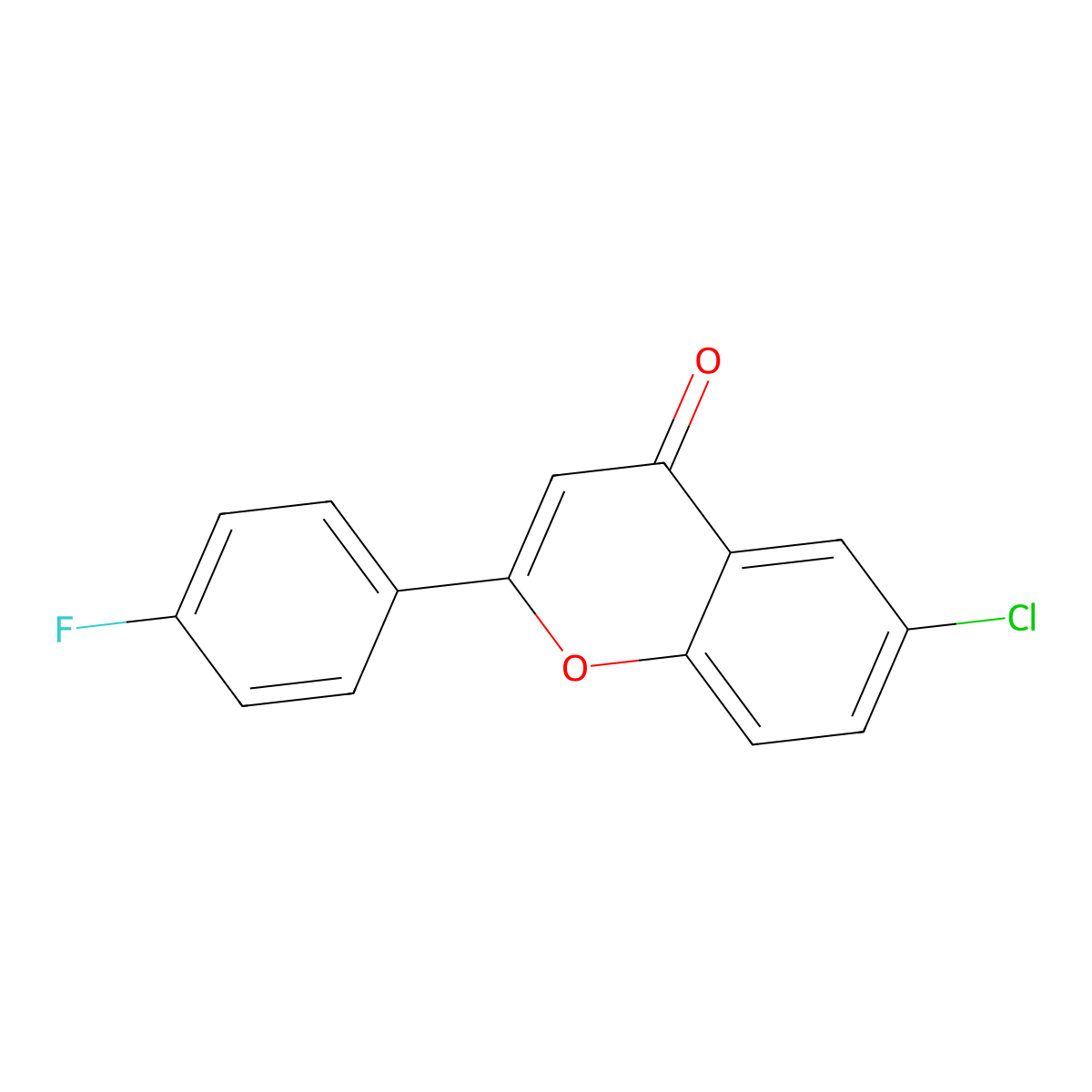6-Chloro-2-(4-fluorophenyl)chromen-4-one molecular structure, CAS 213894-75-8