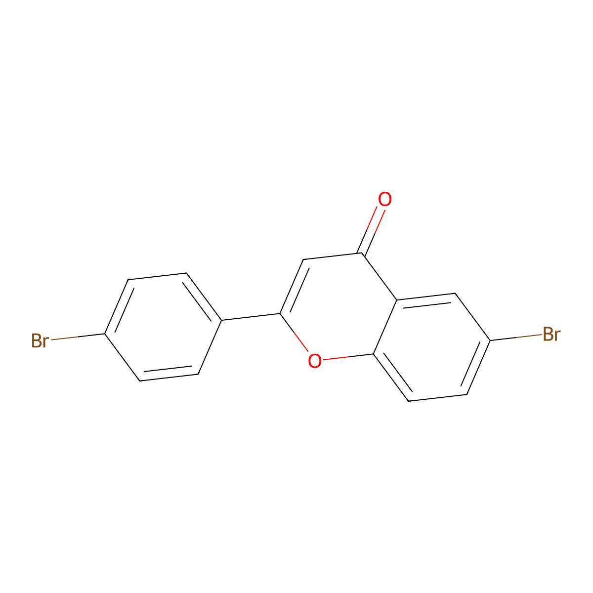 6,4'-Dibromoflavone molecular structure, CAS 213894-81-6
