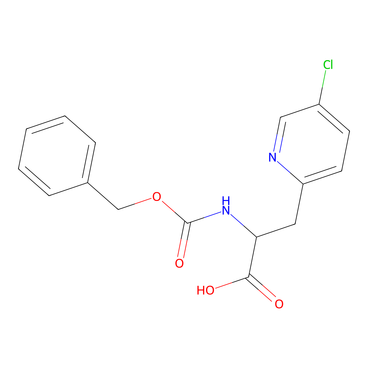 2-{[(Benzyloxy)carbonyl]amino}-3-(5-chloropyridin-2-yl)propanoic acid molecular structure, CAS 2138947-19-8