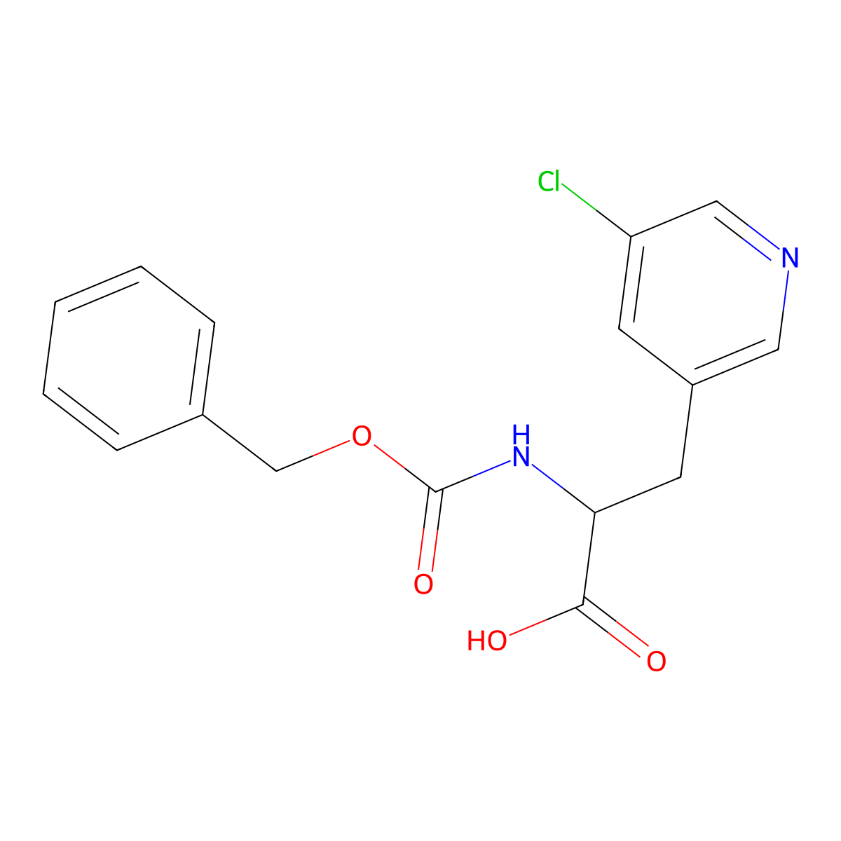 2-{[(Benzyloxy)carbonyl]amino}-3-(5-chloropyridin-3-yl)propanoic acid molecular structure, CAS 2138947-85-8