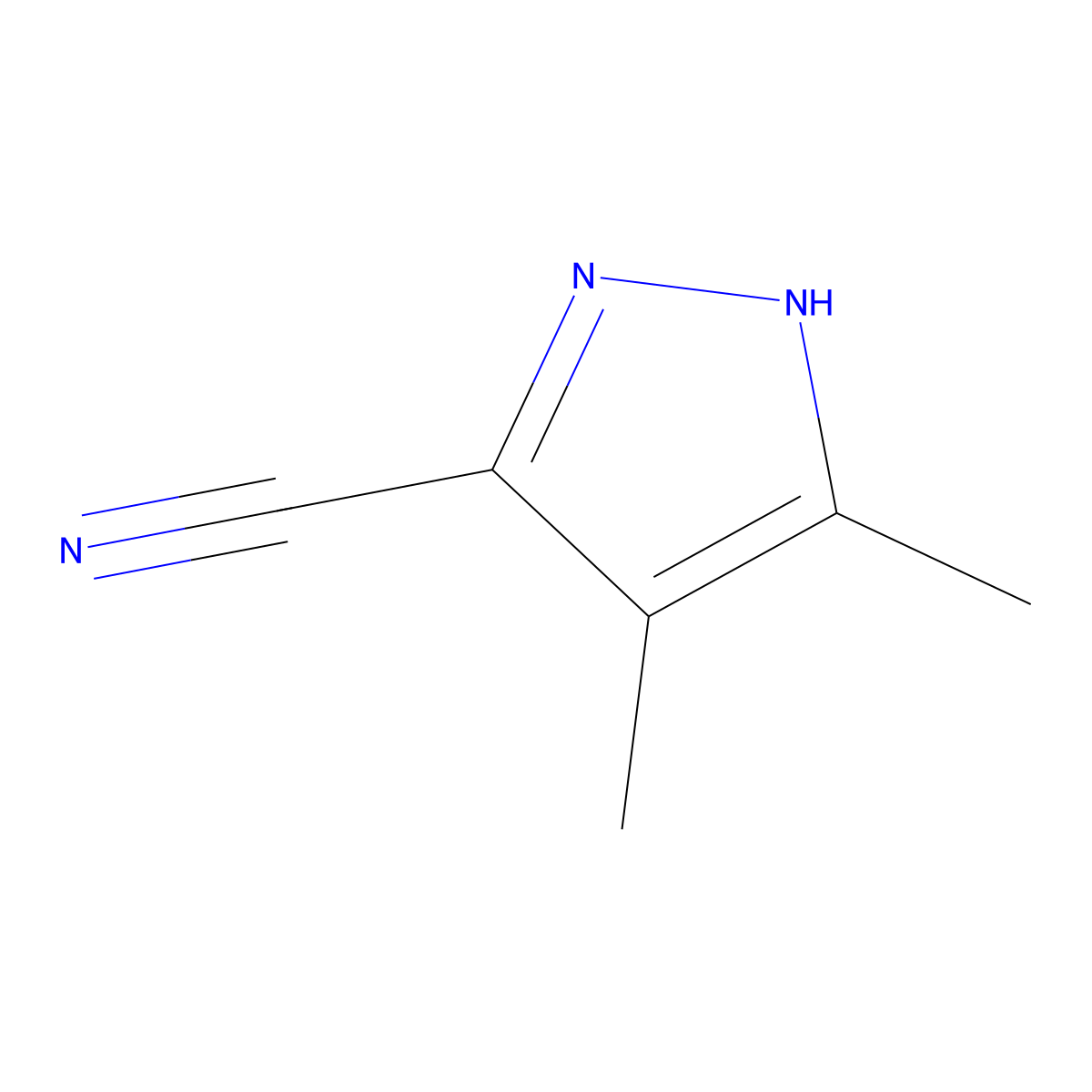 4,5-dimethyl-1H-pyrazole-3-carbonitrile molecular structure, CAS 2138948-90-8