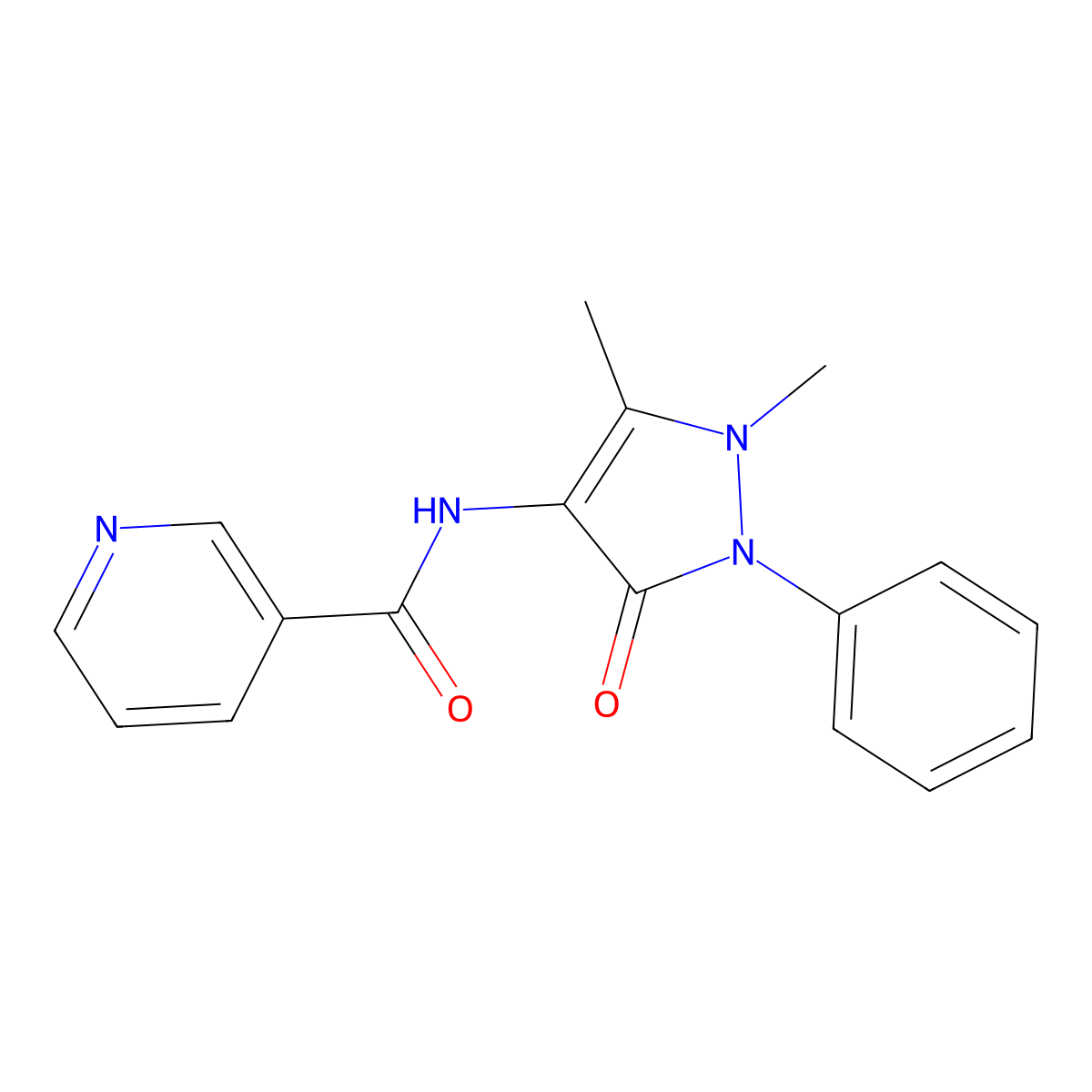 Nifenazone molecular structure, CAS 2139-47-1