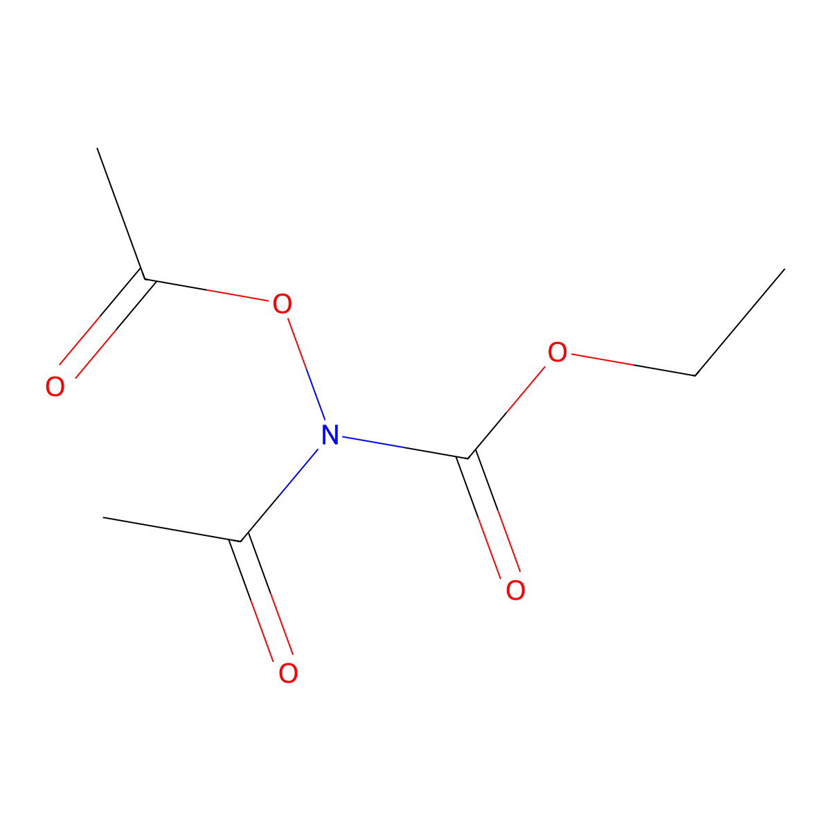 Ethyl acetoxy(acetyl)carbamate molecular structure, CAS 2139-93-7