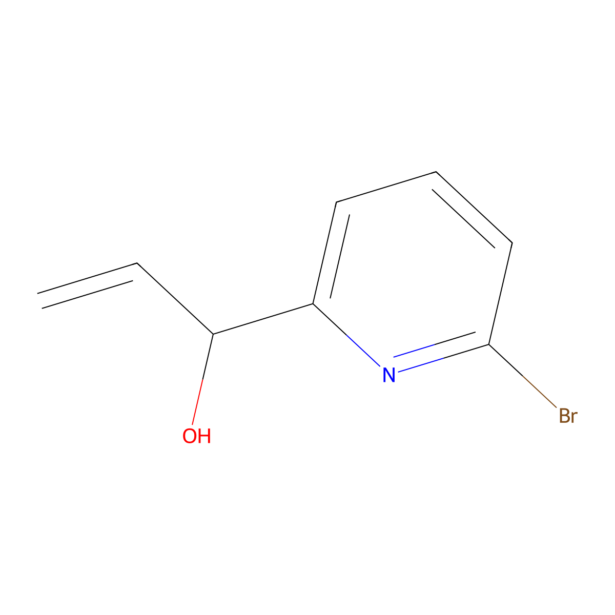 1-(6-Bromopyridin-2-yl)prop-2-en-1-ol molecular structure, CAS 213909-36-5
