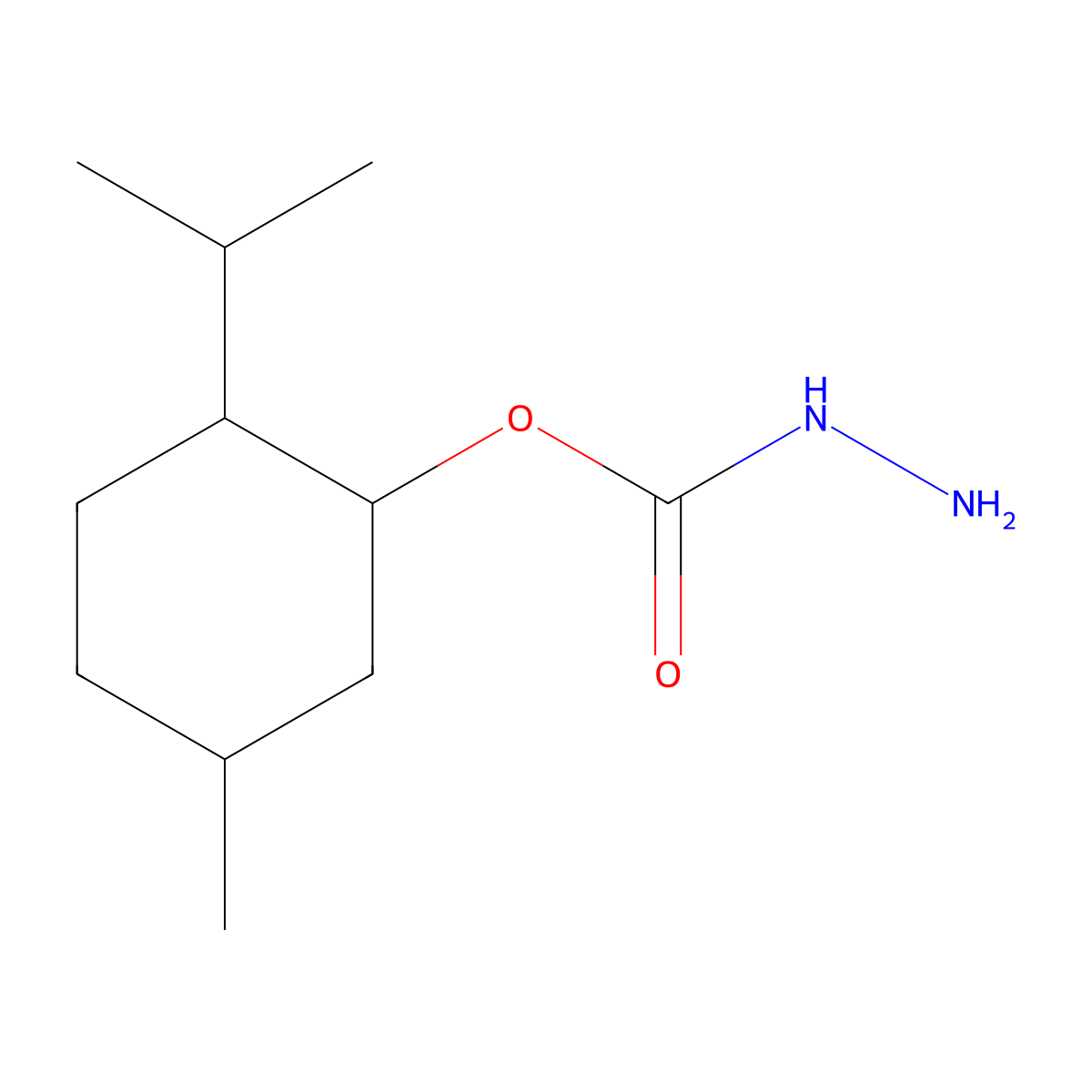 [(1R,2S,5R)-5-methyl-2-propan-2-ylcyclohexyl] N-aminocarbamate molecular structure, CAS 21391-40-2