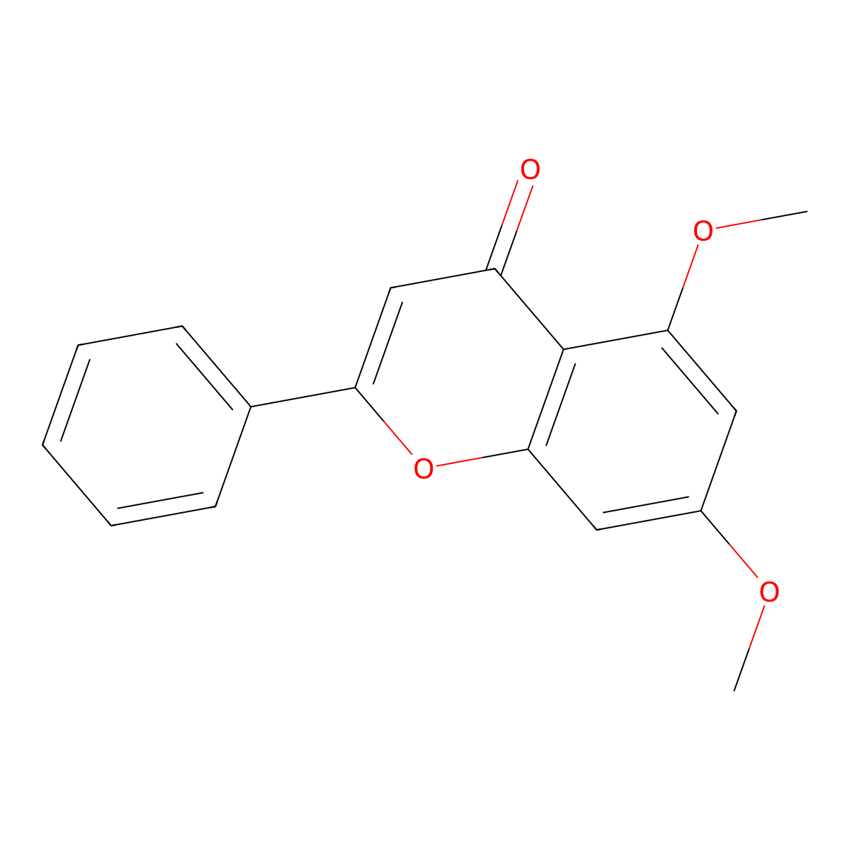 5,7-Dimethoxyflavone molecular structure, CAS 21392-57-4