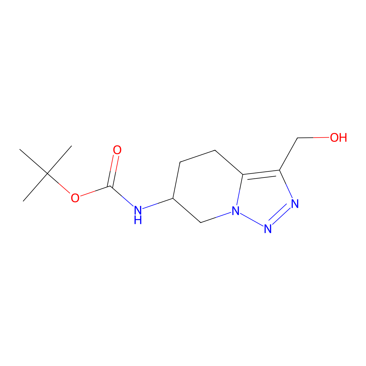 Tert-Butyl (3-(Hydroxymethyl)-4,5,6,7-Tetrahydro-[1,2,3]Triazolo[1,5-A]Pyridin-6-Yl)Carbamate molecular structure, CAS 2139226-14-3